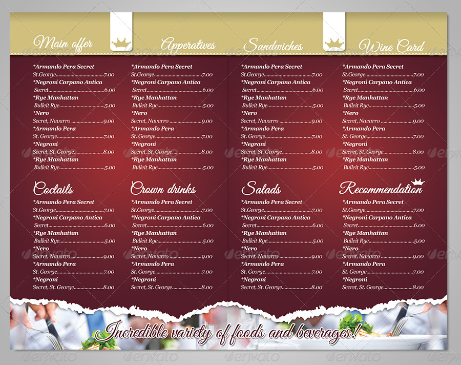 Delicious Restaurant Menu Template, Print Templates GraphicRiver